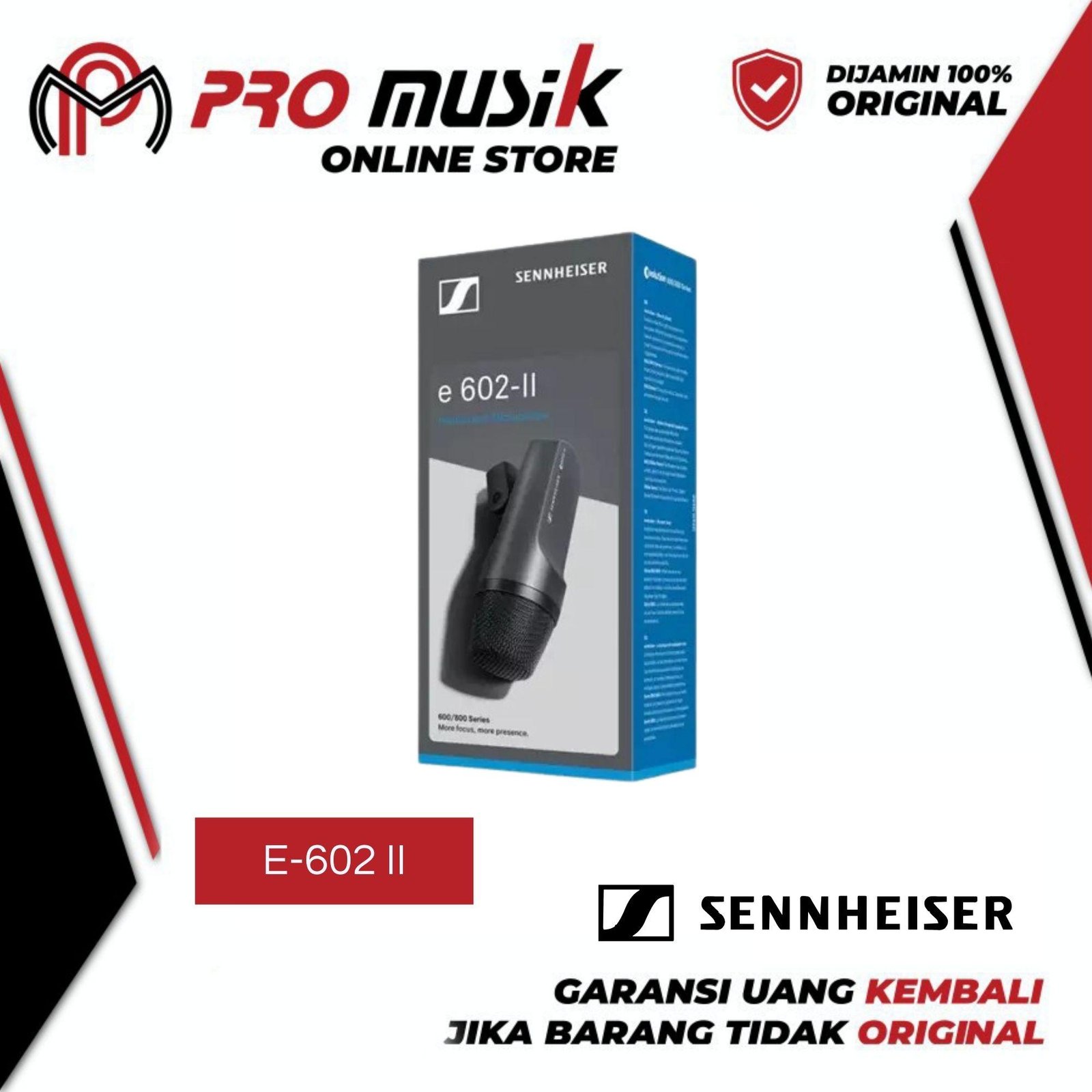 Sennheiser E 602 II Cardioid Instrument Microphone - Gambar 3