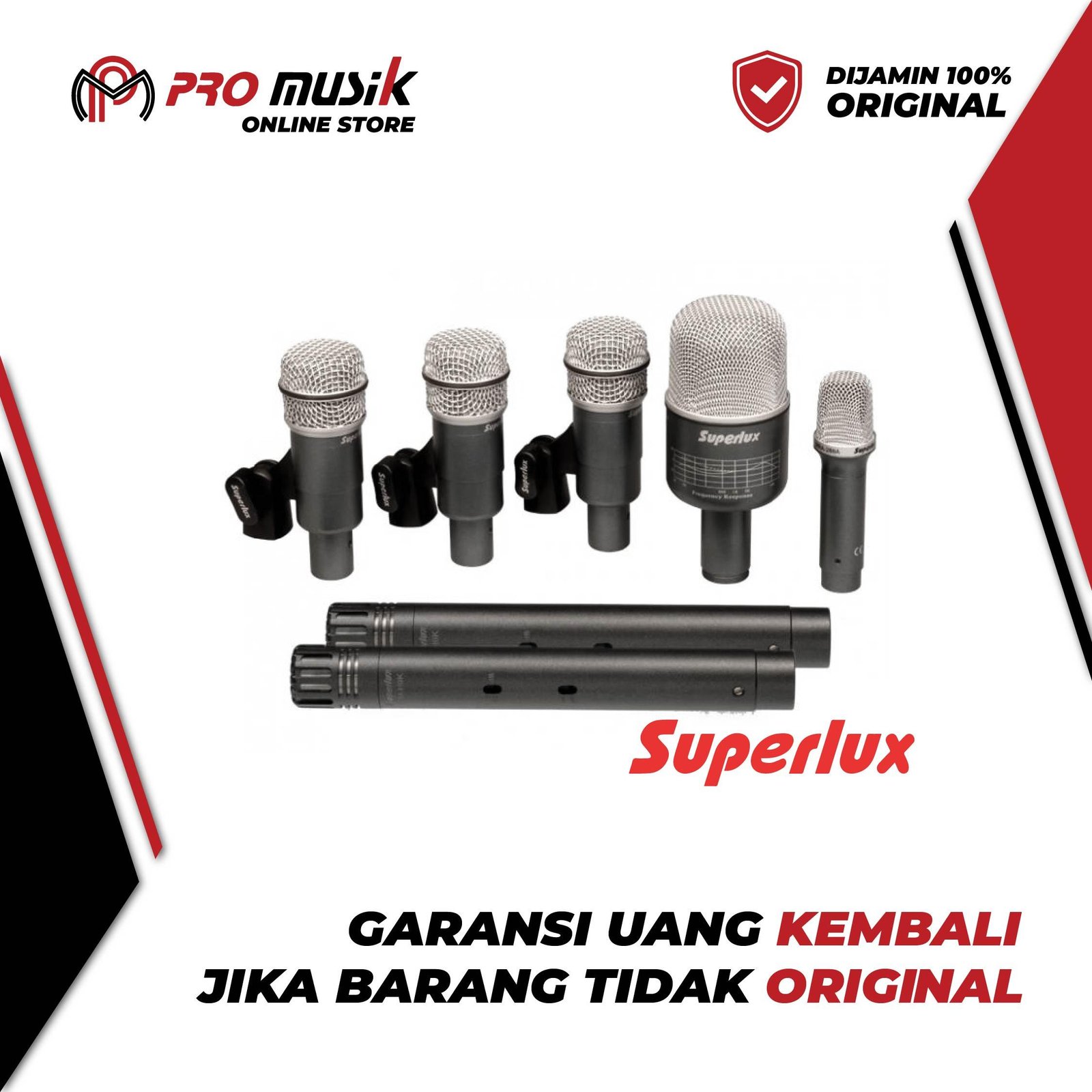 Superlux DRKB5C2MKII Microphone Drum Set - Original Garansi Resmi - Gambar 2