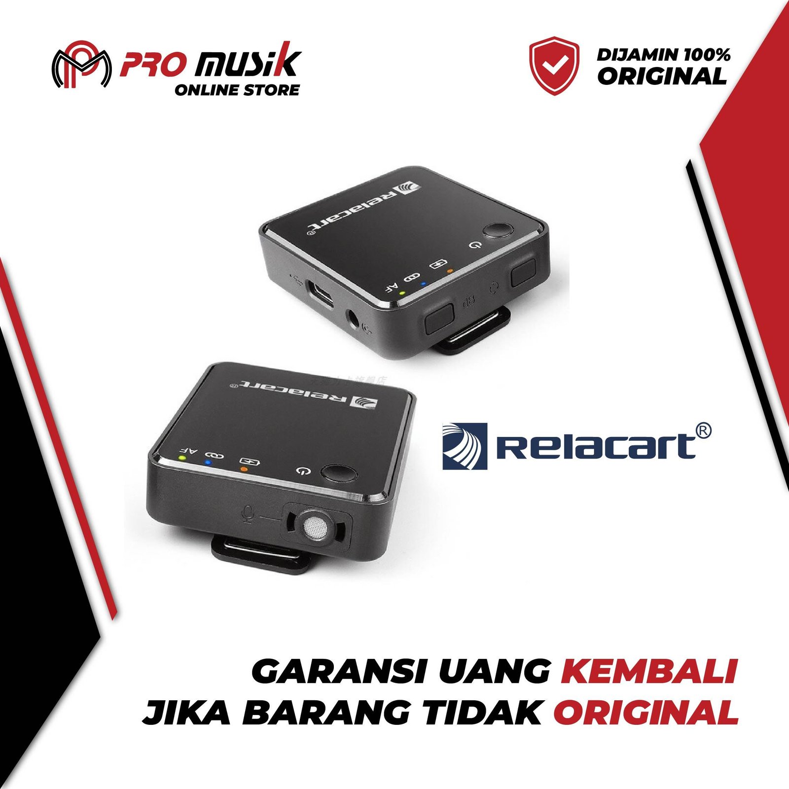 Relacart R1 Wireless Microphone System - Original Garansi Resmi