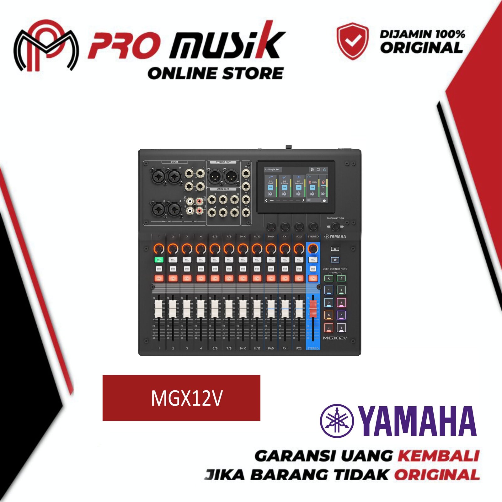 Yamaha MGX12V/ MGX 12V / MGX-12V Digital Mixer 18 channel with Video Interface - Gambar 3