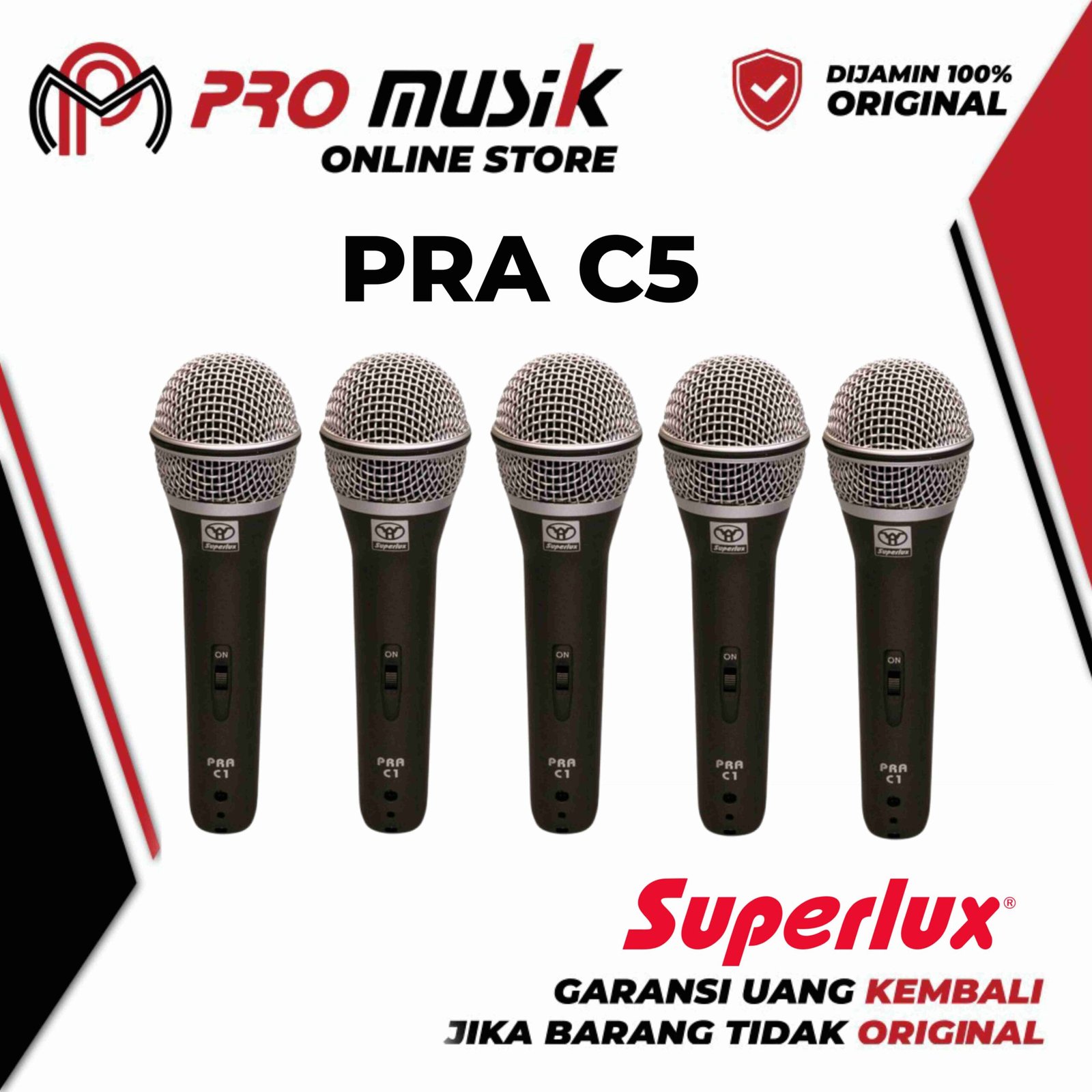 Microphone Vocal Superlux Pra C-5 Original !! Garansi Resmi !