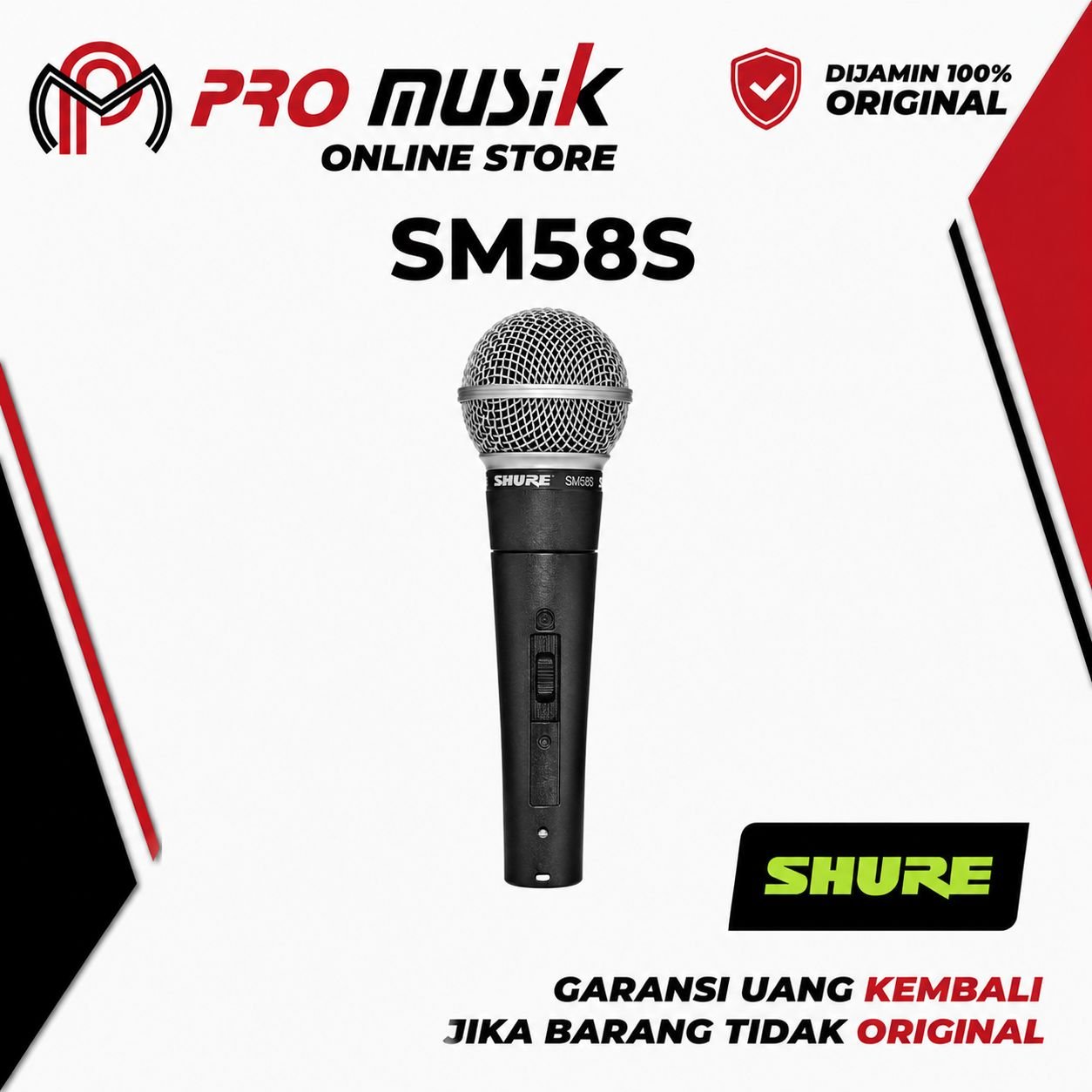 Shure SM58S Dynamic Vocal Microphone (ON/OFF SWITCH)