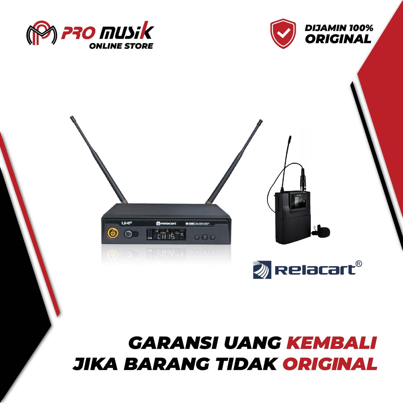 Clip On Wireless UHF Relacart UR 220S Original