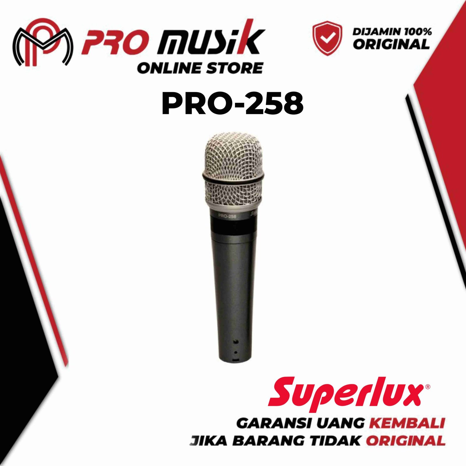 Microphone Superlux Pro-258 PRO 258 Original Garansi Resmi