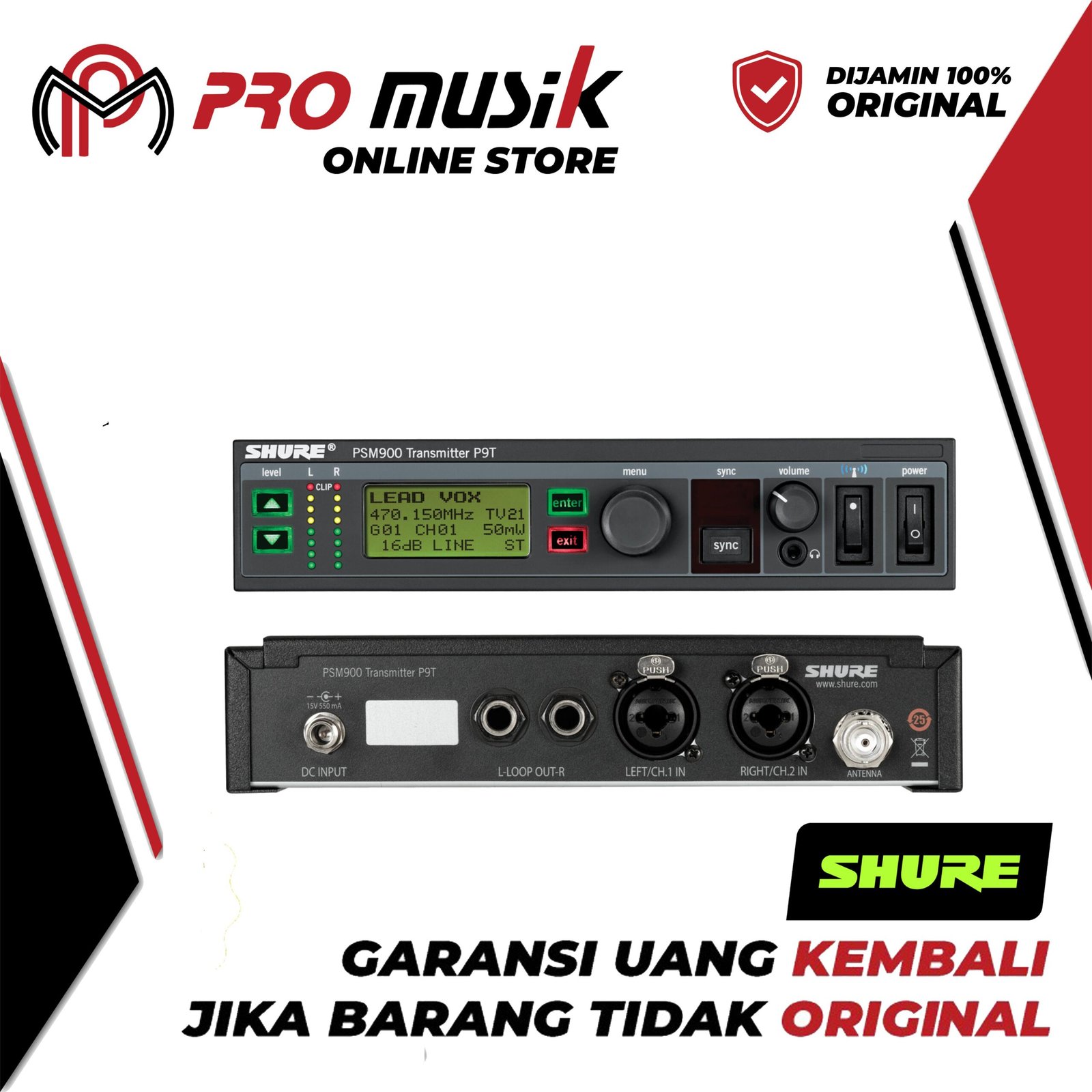 SHURE PSM 900 Professional In Ear Monitoring System - Gambar 2