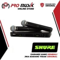 Microphone Wireless Shure BLX 288 BETA 58 2 Mic Pegang Original