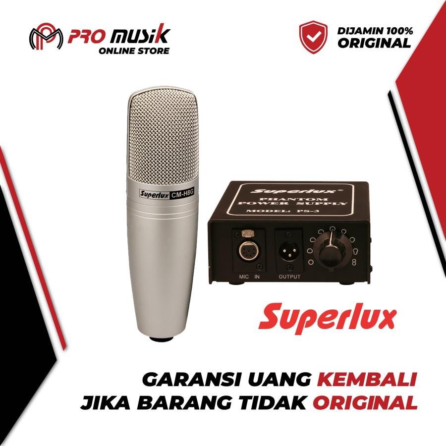 SUPERLUX CMH-8G Microphone Recording Original !! Garansi Resmi!