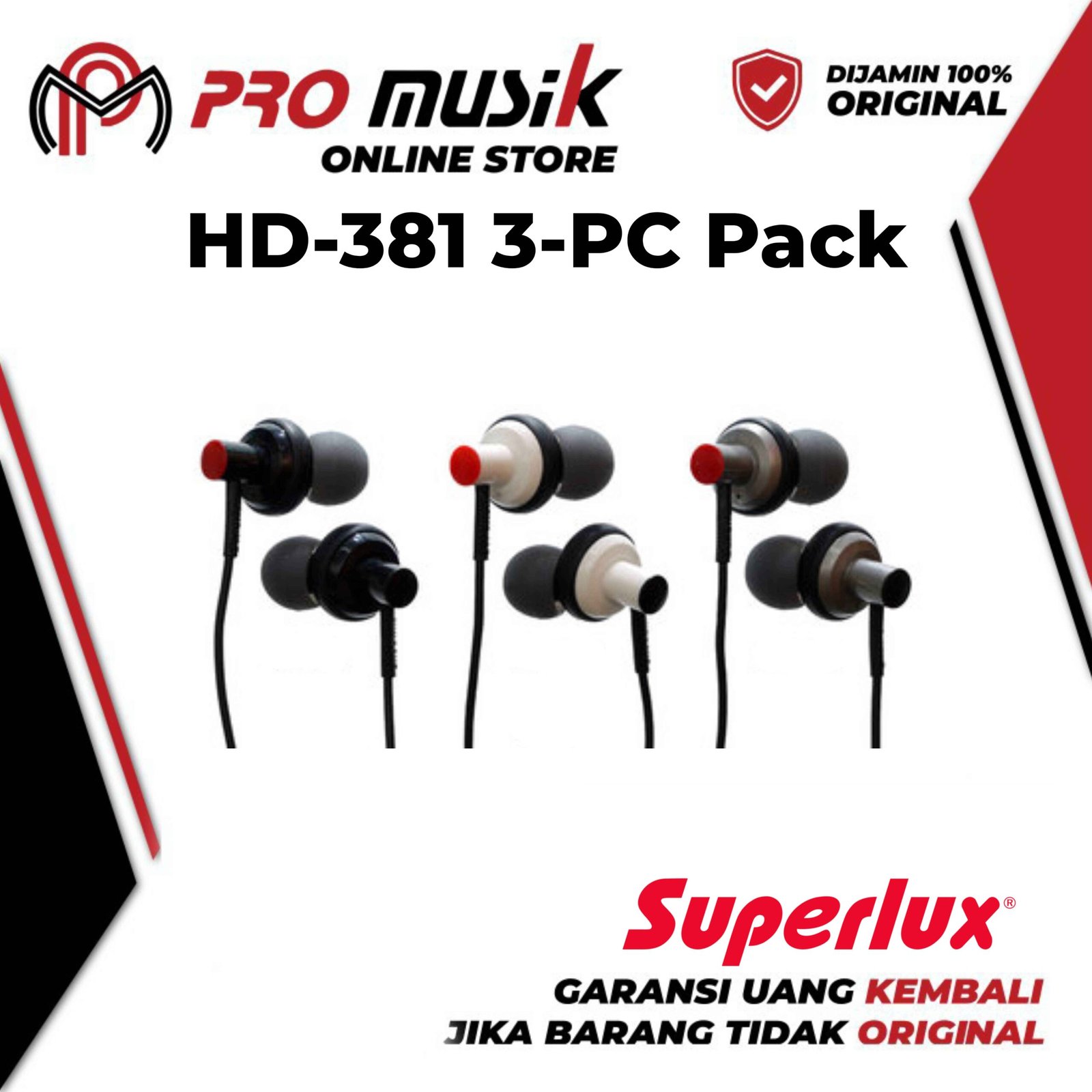 Superlux HD381 3-pc Pack HD381 Series in one pack Headphone