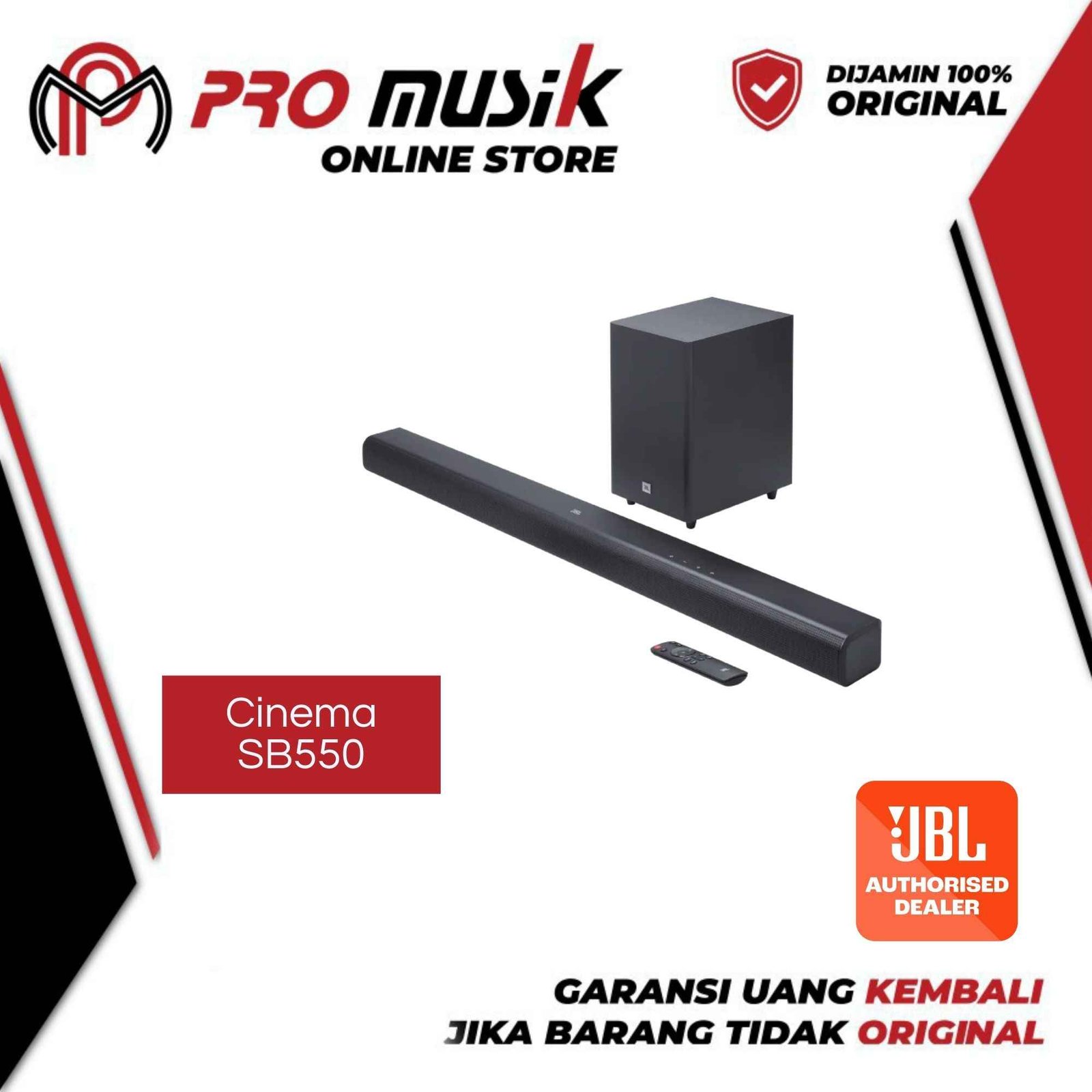 JBL Cinema SB550 SB 550 Soundbar 3.1 Channel with Wireless Subwoofer Dolby Audio