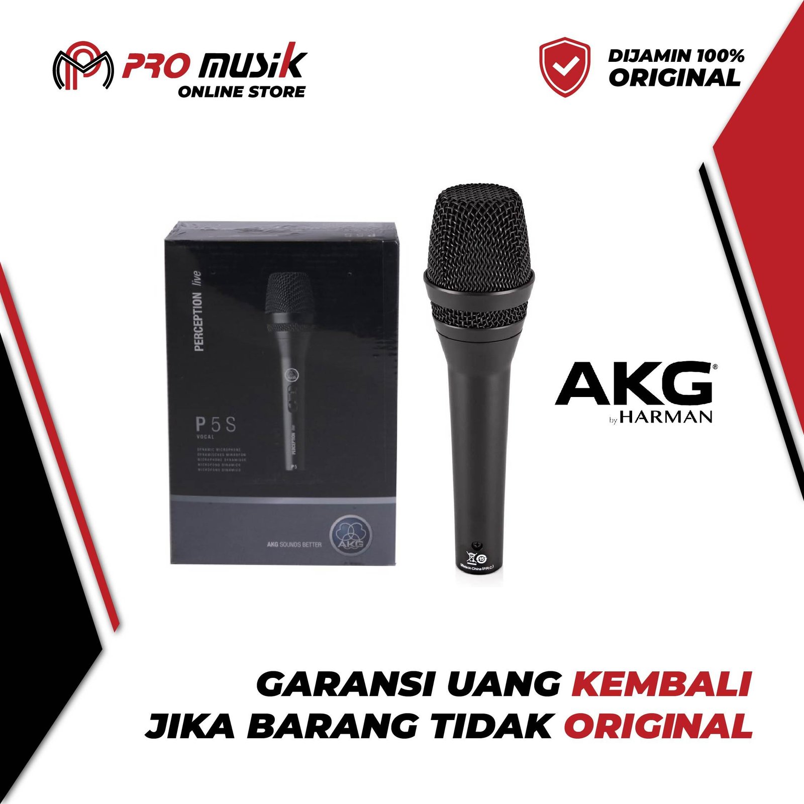 Mic Kabel AKG P5S P5 S Dynamic Garansi Resmi - Gambar 3