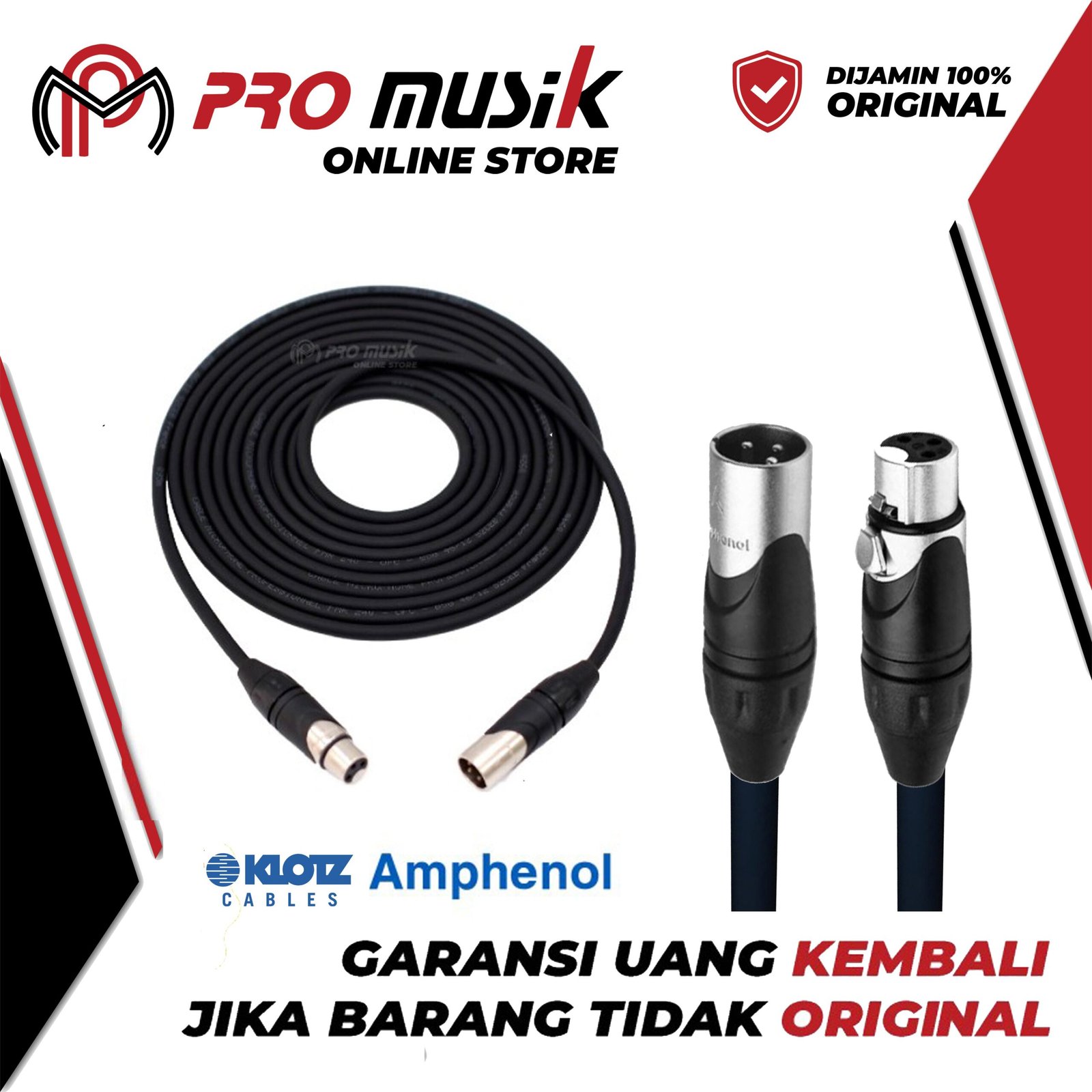 Kabel Mic Premium Klotz Made In German Jack Amphenol made in Australia