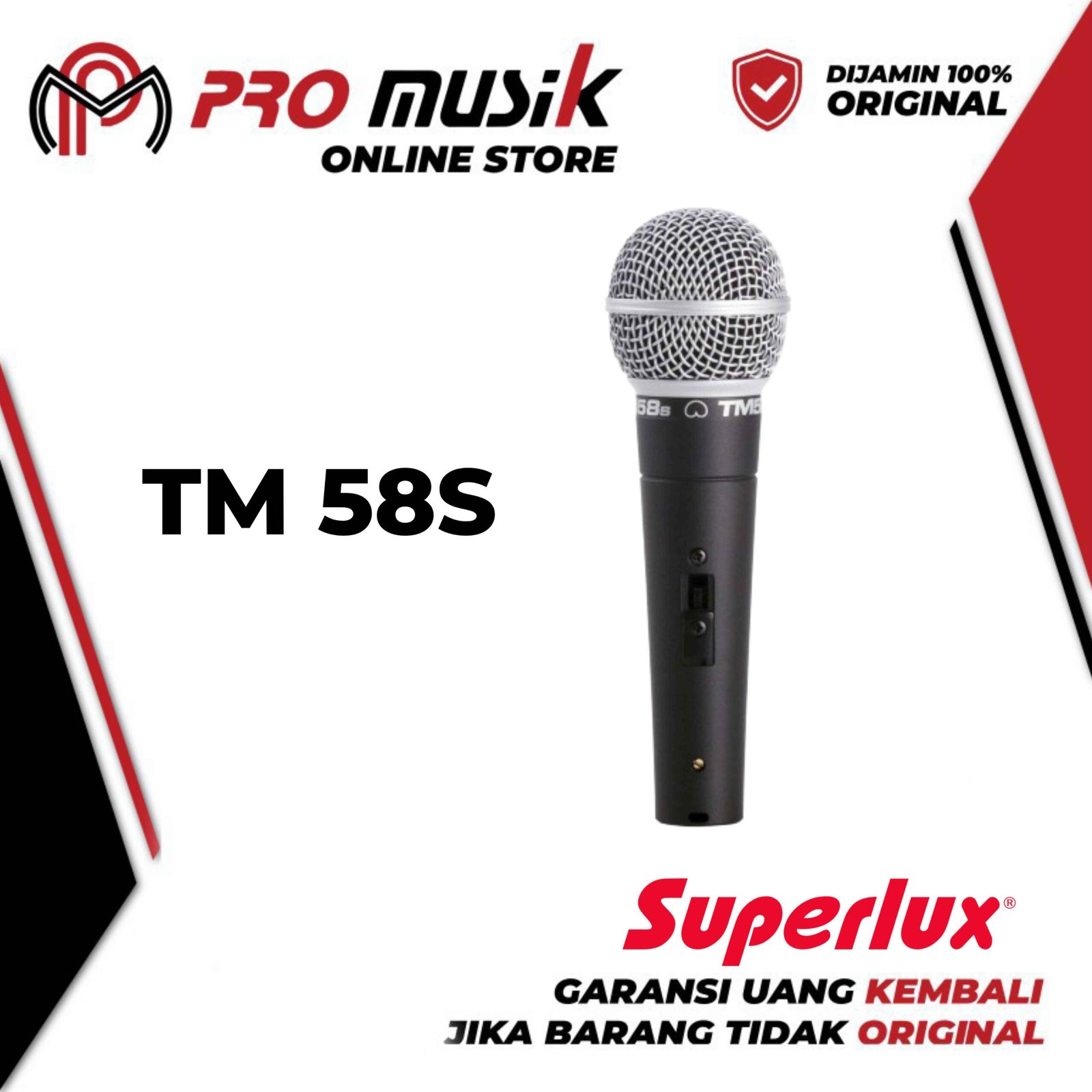 Superlux TM58 S Dynamic Vocal Switch Microphone